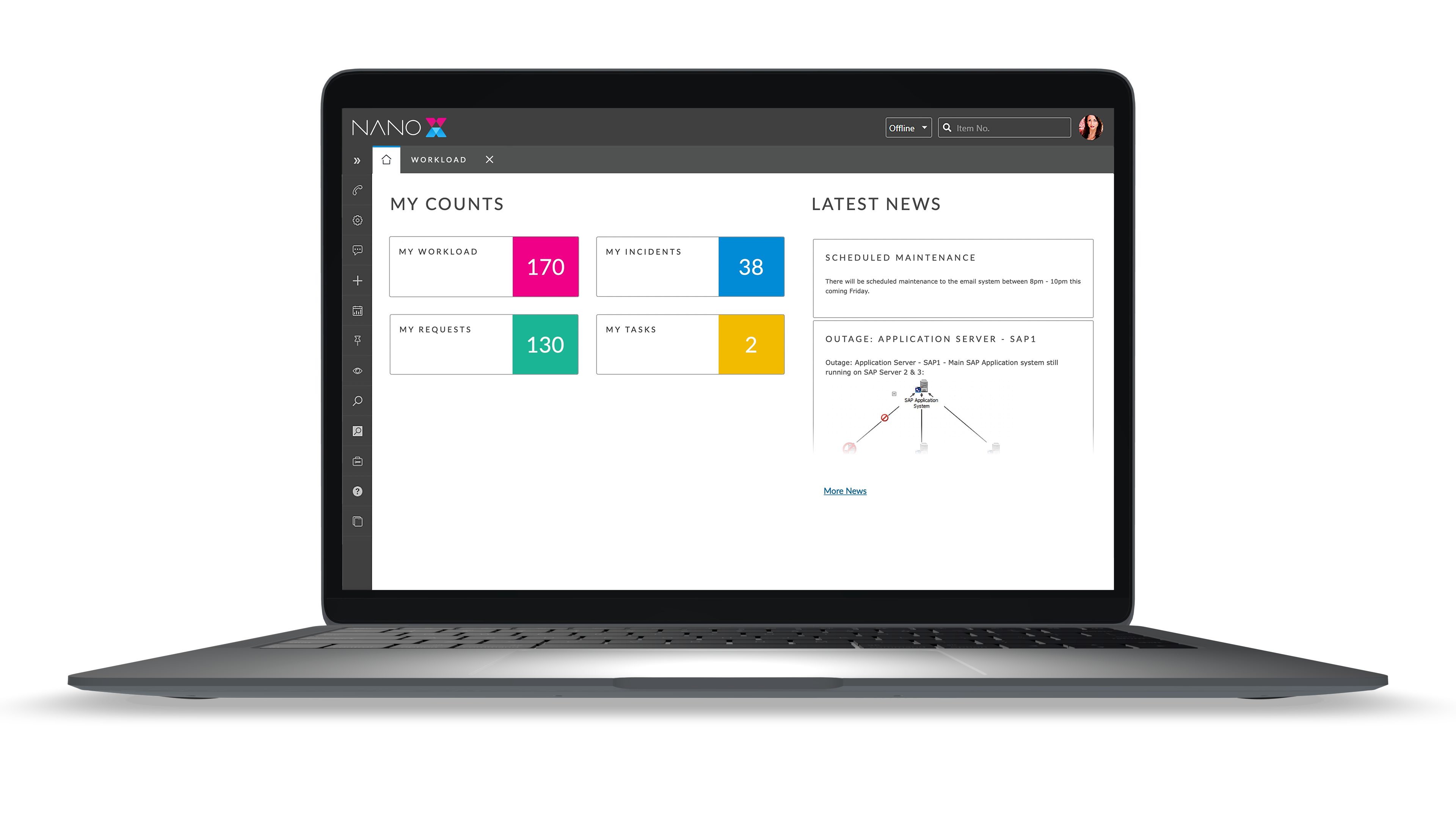 screenshot of Alemba Service Manager